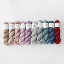 슬로우모먼츠 메리노 칩스 - 양 많은 고급 메리노울 100% 믹스실 대바늘뜨개실, 블루믹스, 1개