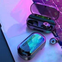 LED 스크린 블루투스5.0 무선이어폰 보조배터리 충전기능 핸드폰 거치대 기능, 기본, 기본