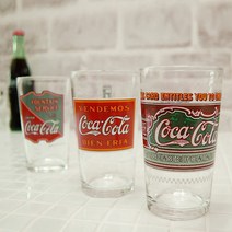 코카콜라 레거시 글라스 빈티지 레트로 유리컵, 디자인 C