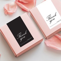 답례품 감사 스티커 땡큐 직사각 화이트 블랙 답례품 마음을 담아 10매 선물 포장 청첩장 디저트 쿠키 라벨, 낱개 10매 (2매씩 5판), 땡큐 스티커 80x40mm (블랙)