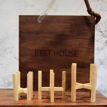 받침대 우드스텐드 화분 원목 사각 (8.11cm용), 8cm 화분용