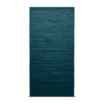 러그솔리드 코튼 러그 65x135 cm petroleum (petrolblue)