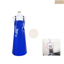 양면 우레탄 방수 앞치마 대형 파란색 요양보호사 업소용 영업용 수산시장, 기본