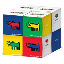 한예지 키스해링 CUBE 미용티슈 230매 8입 1팩, 8개