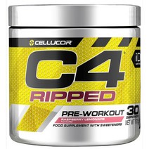 CELLUCOR 셀루코어 C4 RIPPED 부스터 프리워크아웃 라즈베리 레모네이드 30서빙, 165g, 1개