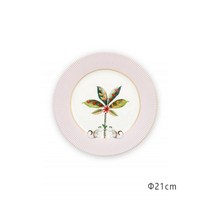 샐러드 파스타 빙수 믹싱볼 MY홈 네덜란드 핍스튜디오 핑크 팜 아일랜드 식기 시리즈 식기/과일접시 그릇, 02 51001226 식판 21cm