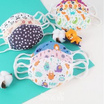 별과모래 봄가을 유아동/키즈 면 캐릭터 입체마스크, 봄가을용 마스크 영아용:10.스윗스타