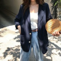 쇼핑하자 여성 린넨 면 긴팔 여름 자켓Y15 618163520045