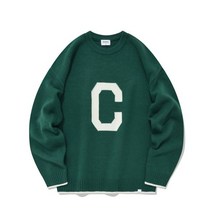 [국내매장판] 커버낫 램스울 C 로고 크루넥 니트 그린 바람막이 아웃도어 상의 하의 신발