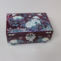 애교예단 혼수 보석함 나전칠기 자개 적목단