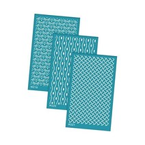 Colaxi 폴리머 클레이 도구 용 실크 스크린 스텐실 3 장 재사용 가능한 프린트 키트 DIY 보석 제작 H