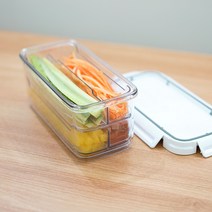 스카이락 와이드 2호 직 인케이스 4칸(김밥용기) 밀폐용기 1600ml, 그레이