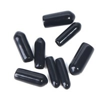 앤드 엔드 고무 캡 200pcs 검은 금속 머리띠 끝 커버 3mm 4mm 5mm 6mm, 에이4