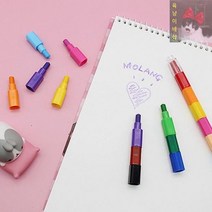 어린이_(10개)_답례품_색연필_1000_블럭_12색_단체선물_몰랑 F531, 랜덤