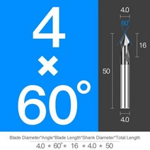 스폿 드릴 60 90 120 0.5-20mm 밀링 스텁 시작 위치 센터 비트 CNC 라우터 커터 초경 엔드 밀, For Aluminum, D4XR60X50L