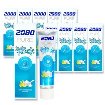 구취케어 2080 베이킹소다 담은 퓨어 치약 120g 10개입 레몬라임향, 2080 베이킹소다 치약 레몬라임 120g x10개