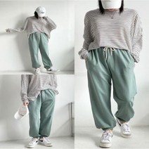 셀러허브(잡화) 여자 캐주얼 워싱 끈 밴딩 5컬러 팬츠 바지