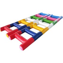 장애물 에어 사다리 놀이 바운스 체육 달리기 게임, 3인용 사다리