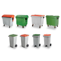 티렉스 재활용 분리수거함 대용량 쓰레기통 120L 240L 660L 1100L, 120L 분리수거함-주황색(페달식)