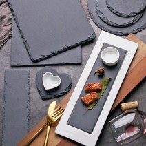 내츄럴 하트 돌접시 1호 치즈 스테이크 플레이트 그릇 스톤 디저트 플레이팅 접시