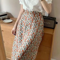 롱 스커트 치마 플레어 플라워 추천 A라인 허리 스타일 데이트 여친 룩 룩북 뒷밴딩 페미닌 러블리 로맨틱 잔꽃무늬 데일리