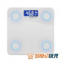 미니 체중계 디지털 가벼운 고밀도 강화 유리 프리미엄 체중계 몸무게, WHITE