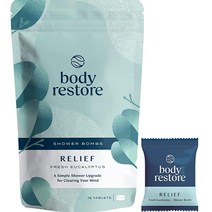 Body Re스토어 BodyRe스토어 샤워 스티머 아로마테라피 15팩 밤 유칼립투스 정제 에센셜 오일