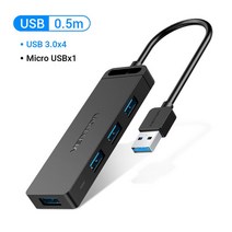 usb허브 c타입허브 호환 Vention-usb-c 허브 4 포트 USB c형 3.0 멀티 분배기 샤오미 맥북 프로 에어 컴퓨, 02 USB A-0.5m