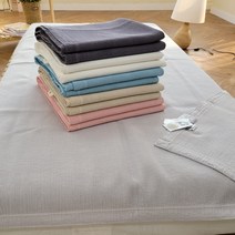 무지 목화솜 풍기 인견 충무누비 퀸 패드 겸 싱글 이불, 베이지