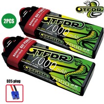 GTFDR Lipo 2S 배터리 1/10 RC 버기 트럭 자동차용 그래핀 7.4V 8400Mah 120C 개, 23 2PCS700HARD-EC5