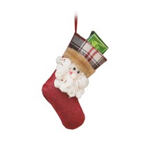 파티앤미다스 크리스마스 트리장식 양말주머니 모음, XS-005 크리스마스 양말 주머니(산타)
