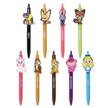 디즈니 주토피아 칩앤데일 마리 체셔캣 앨리스 캐릭터 볼펜 9종 0.38mm, 01.플래시