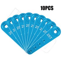 10PCS 25T/24T/23T 금속 스티어링 서보 암 확장 경적 37mm 1/10 RC 자동차 보트 후타바 HSP Wltoys SCX01 크롤러 부품, [06] 25T 10PCS blue