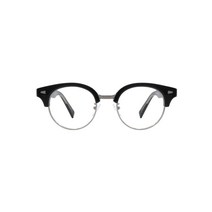 Rinser BLACK SILVER 오버사이즈 라운드 하금테 안경