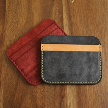 일로레더 2단 카드지갑만들기 가죽공예키트 DIY 학교수업재료 공예반제품 바느질공예 (이니셜각인포함), 진밤, 핑크