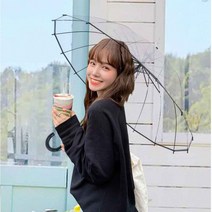 바람에도 끄떡없는 투명 비닐 우산 돔형 튼튼한 가벼운 안심 방풍 장 안전, 단품, 단품