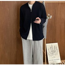 니트 투웨이 오버핏 라운드 집업 가디건(7color)