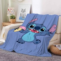 겨울 극세사 이불 100x15 0cm 디즈니 스티치 카와이 만화 담요 애니메이션 피규어 플란넬 홈 소파 따뜻한