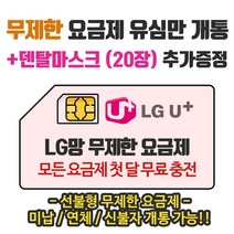 은우텔레콤 LG무제한요금제 선불유심개통, 1개, 선불데이터10.3G