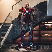 마블 1대1 대형 모델 아이언 맨 오너먼트 MK50 발광 조각 쇼핑몰 매장 오픈 거실 바닥 장식, 아이언맨 MK7