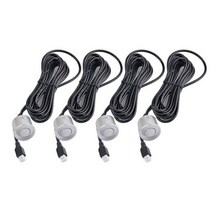 4 조각 자동차 자동 주차 방수 센서 역방향 레이더 사운드 경고 표시기 프로브 시스템, [02] 4pcs Silver