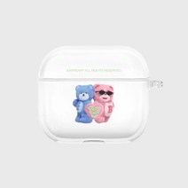 [바보사랑] [어프어프X벨리곰]HIPHOP BB GOM-GREEN(에어팟3-클리어하드), HIPHOP BB GOM-GREEN:에어팟-클리어하드