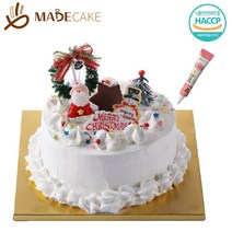 크리스마스 (2호) 케이크 만들기 세트 -(대량 지정건 안심번호 해제 요청) 키트 DIY 생일, 크리스마스 (2호)+딸기펜