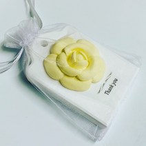 호두마루샵 돌답례품 웨딩답례품 개업선물 차량용방향제 동백꽃타블렛석고방향제 석고방향제/오퓨저, 일반)클린코튼