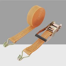 깔깔이바벨트 라쳇바 화물차용품 묶는 끈 무거운 의무 화물 오토바이 트럭 짐 후크가 있는 래칫 끈(주황색), 주황색