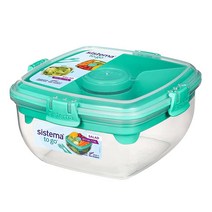 Sistema 샐러드 컨테이너 식품 보관 용기 37.2온스 컬러 랜덤