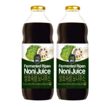 올바이오 발효 숙성 NFC 착즙 원액100% 노니주스 1000ml, 2병 (총 2L)