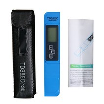 디지털 수질 테스터 TDS EC 미터 범위 0-9990 다기능 물 순도 온도 측정기 TEMP PPM, [02] 파란