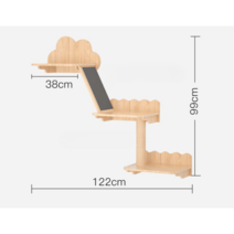 고양이 캣워커 캣타워 구름다리 원목 캣 반려묘 계단 놀이터, 1.세트1