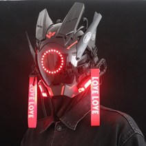 스타워즈 헬멧 할로윈 가면 사이버펑크 마스크 LED, 삼각업그레이드 - 단일컬러선택(측면램프)